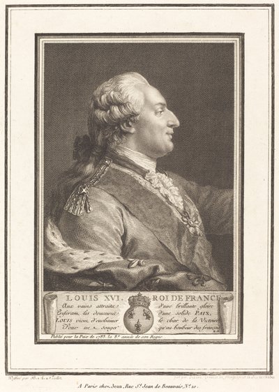 Luis XVI, Rey de Francia de Pierre Adrien Le Beau after Benedict Alphonse Nicolet
