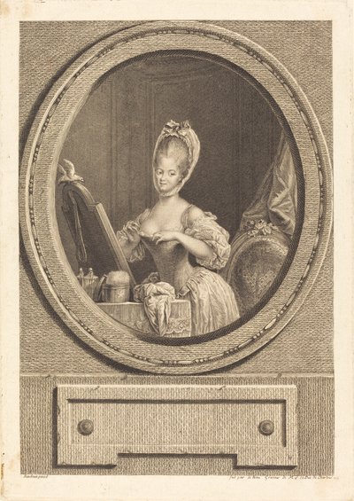 Su talla es encantadora de Pierre Adrien Le Beau after Pierre Antoine Baudouin