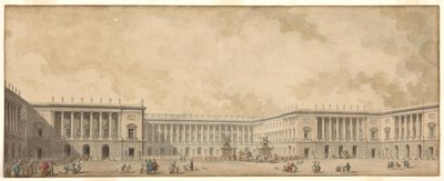 Primer proyecto de reconstrucción del Palacio de Versalles presentado al Rey Luis XVI, c. 1785 de Pierre Adrien Paris
