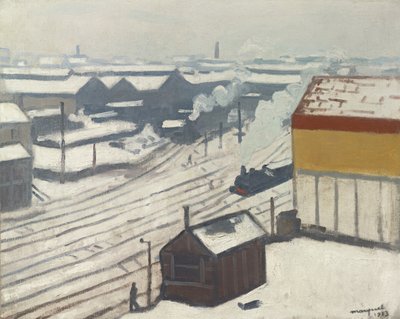 Gare Montparnasse en la nieve, 1913 de Albert Marquet
