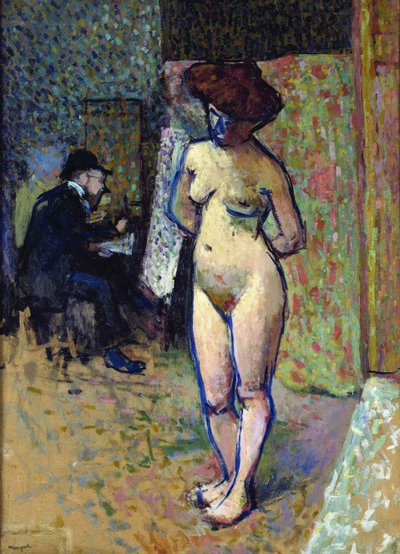 Matisse en el estudio de Manguin, 1905 de Albert Marquet