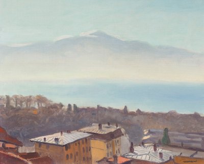 Los techos de Ouchy y el lago de Ginebra, 1936 de Albert Marquet