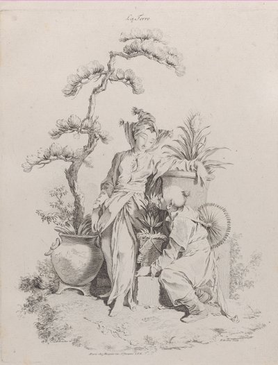 Tierra, de Los Cuatro Elementos, 1738-49 de Pierre Alexandre Aveline