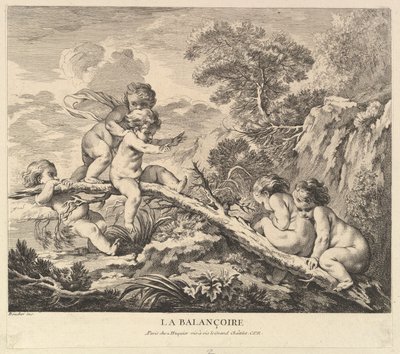 El columpio, ca. 1738 de Pierre Alexandre Aveline