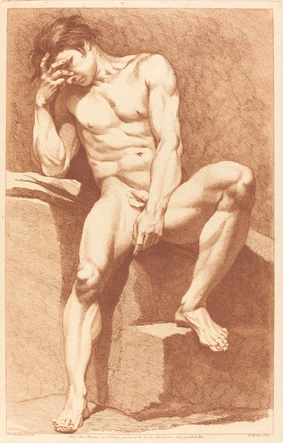 Academia de Pierre Alexandre Aveline after Edme Bouchardon