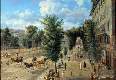 El Boulevard des Capucines y la calle baja de la muralla de Pierre Alexandre Pau de Saint Martin