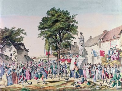 Festival del pueblo en honor a la vejez en la época de la Revolución Francesa, 1795 de Pierre Alexandre Wille