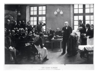 Una lección clínica con el Doctor Charcot en la Salpêtrière, 1887 de Pierre Andre Brouillet