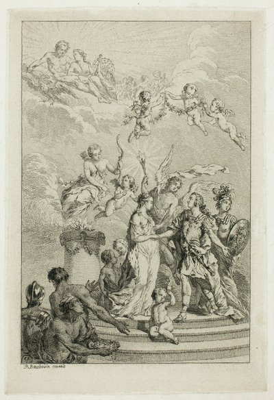 Alegoría del matrimonio del delfín Luis con la infanta María Teresa de España de Pierre Antoine Baudouin