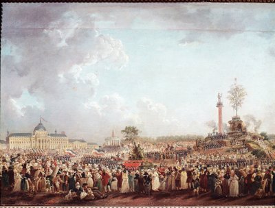 Fiesta del Ser Supremo en el Campo de Marte (20 Prairial Año II - 8 de junio) de Pierre Antoine Demachy