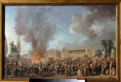 Fiesta de la unidad en la Place de la Concorde (29 thermidor año I o 10 de agosto de 1793) de Pierre Antoine Demachy