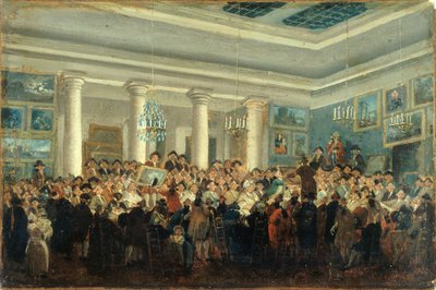 Venta pública de cuadros, hacia 1785 (óleo sobre lienzo) de Pierre Antoine Demachy