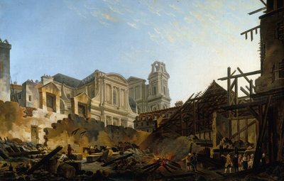 La feria de Saint-Germain después del incendio de la noche del 16 al 17 de marzo de 1762, 1762 de Pierre Antoine Demachy