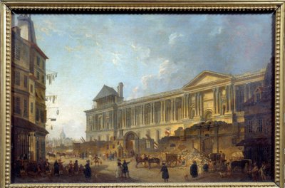 Vista de la columnata del Louvre de Pierre Antoine Demachy