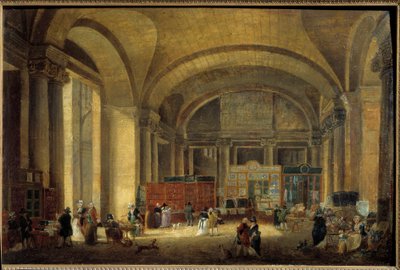 Ventana del Louvre costa este: tiendas de impresión de Pierre Antoine Demachy