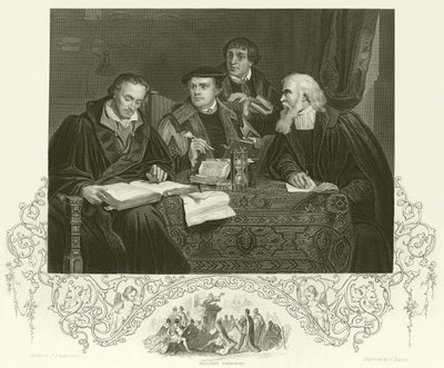 Lutero, Melanchthon, Pomeranus y Cruciger de Pierre Antoine Labouchere