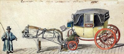 Caballo y carruaje, 1825 de Pierre Antoine Lesueur