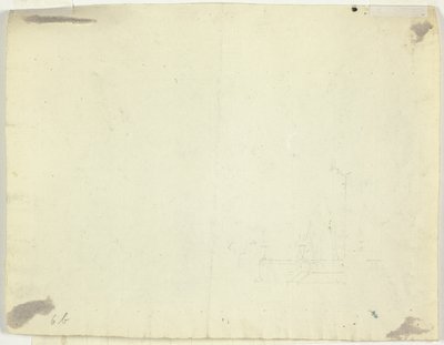 Boceto de entrada arqueada a una terraza de Pierre Antoine Mongin