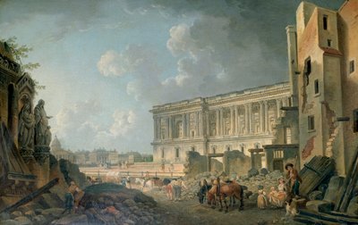 Vista del Louvre, c1743-1807 de Pierre Antoine de Machy