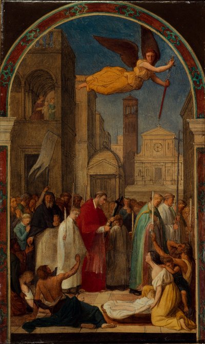 Procesión de San Carlos Borromeo durante la peste de Milán, 1861 de Pierre Auguste Pichon