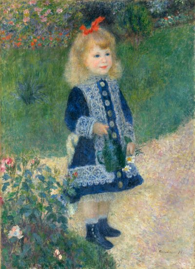 Una niña con una regadera de Pierre Auguste Renoir