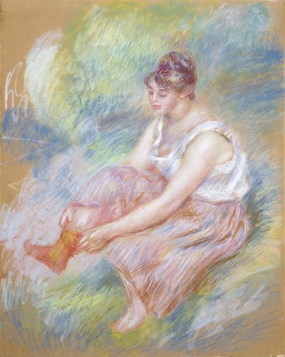 Después del baño, c.1890 de Pierre Auguste Renoir