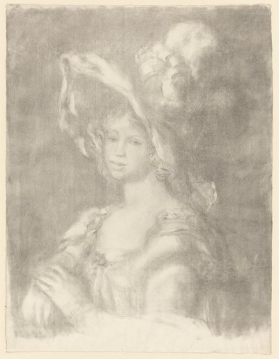 Amélie Laurent Dieterlé, c.1899 (litografía sobre papel blanquecino) de Pierre Auguste Renoir