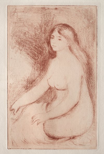Baigneuse assise, c. 1905 de Pierre Auguste Renoir