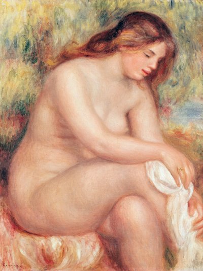 Bañista secándose, c.1910 de Pierre Auguste Renoir