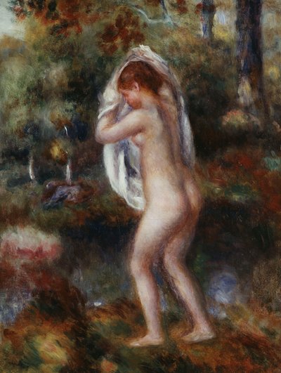 Bañista desnudándose, 1897 de Pierre Auguste Renoir
