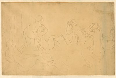 Bañistas en un Bosque de Pierre Auguste Renoir