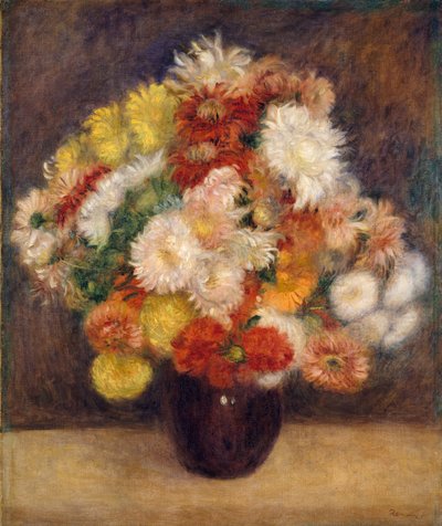 Ramo de crisantemos, 1881 de Pierre Auguste Renoir