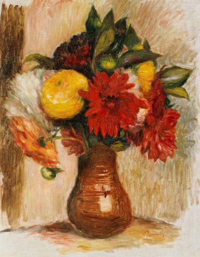 Ramo de Flores en una Jarra de Piedra de Pierre Auguste Renoir