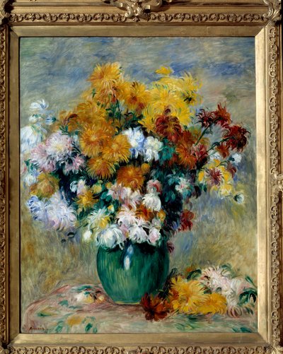 Ramo de crisantemos de Pierre Auguste Renoir