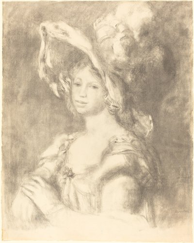 Busto de una joven, 1892 de Pierre Auguste Renoir