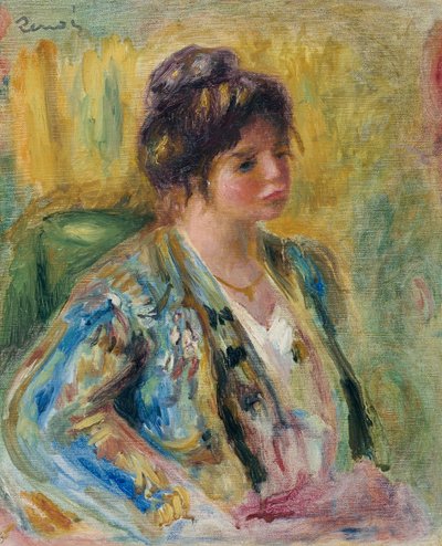 Busto de mujer en traje oriental, c. 1895 de Pierre Auguste Renoir