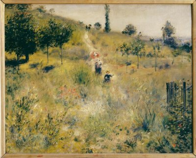 Camino ascendente en la hierba alta de Pierre Auguste Renoir
