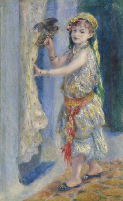 Niño con un pájaro de Pierre Auguste Renoir