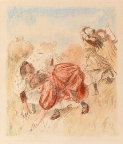 niños jugando a la pelota de Pierre Auguste Renoir