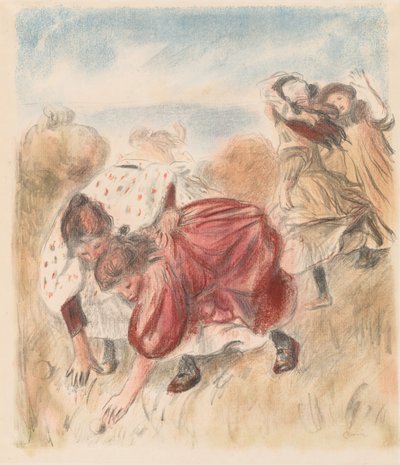 Niños jugando a la pelota, 1900 de Pierre Auguste Renoir