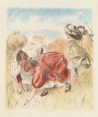 Niños jugando a la pelota, 1900 de Pierre Auguste Renoir