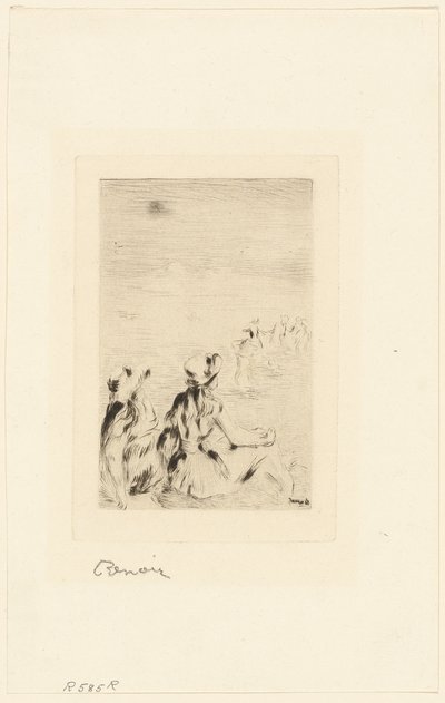 Niños en la playa, Berneval de Pierre Auguste Renoir