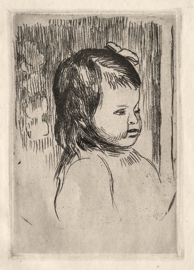 Busto de niño, girado a la derecha de Pierre Auguste Renoir