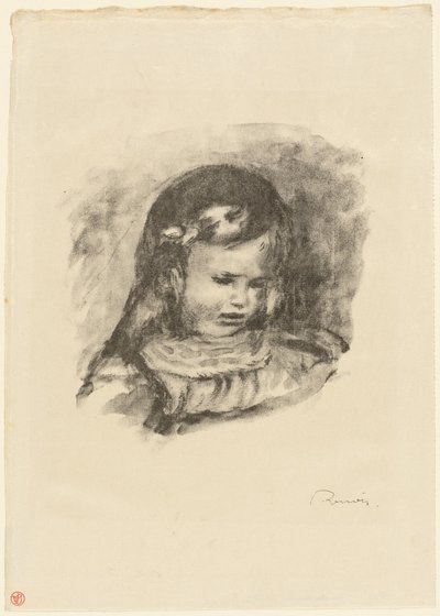Claude Renoir, cabeza baja de Pierre Auguste Renoir