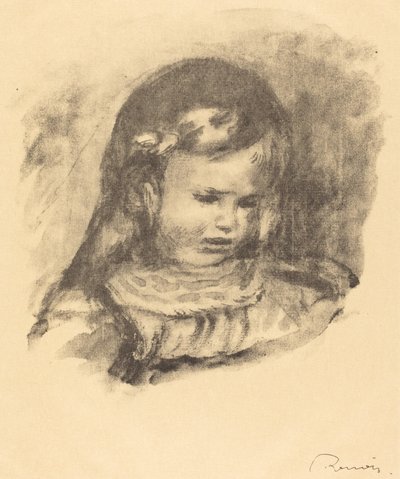 Claude Renoir, cabeza baja Claude Renoir, la tête baissée de Pierre Auguste Renoir