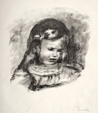 Claude Renoir, la cabeza baja, 1904 de Pierre Auguste Renoir