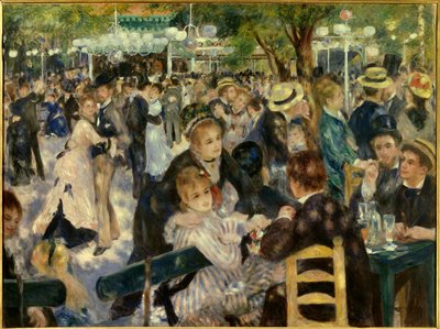 Baile en Le Moulin de la Galette de Pierre Auguste Renoir