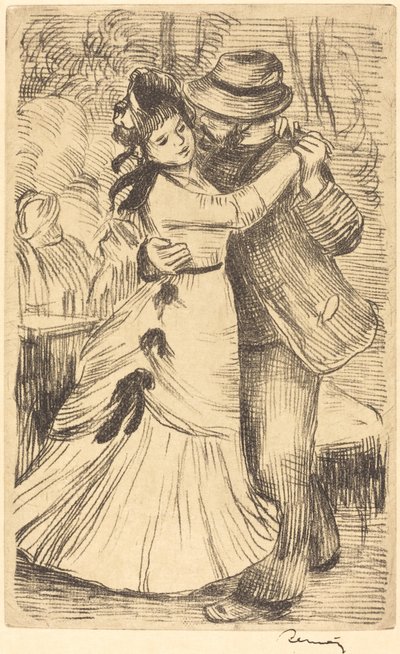 Bailando en el campo, c. 1890 de Pierre Auguste Renoir