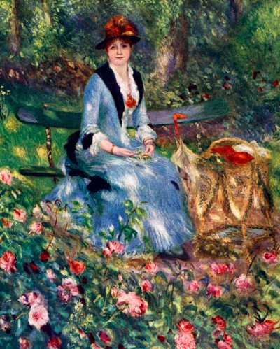 En las rosas, 1882, 1929 de Pierre Auguste Renoir