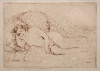 Mujer desnuda acostada de Pierre Auguste Renoir